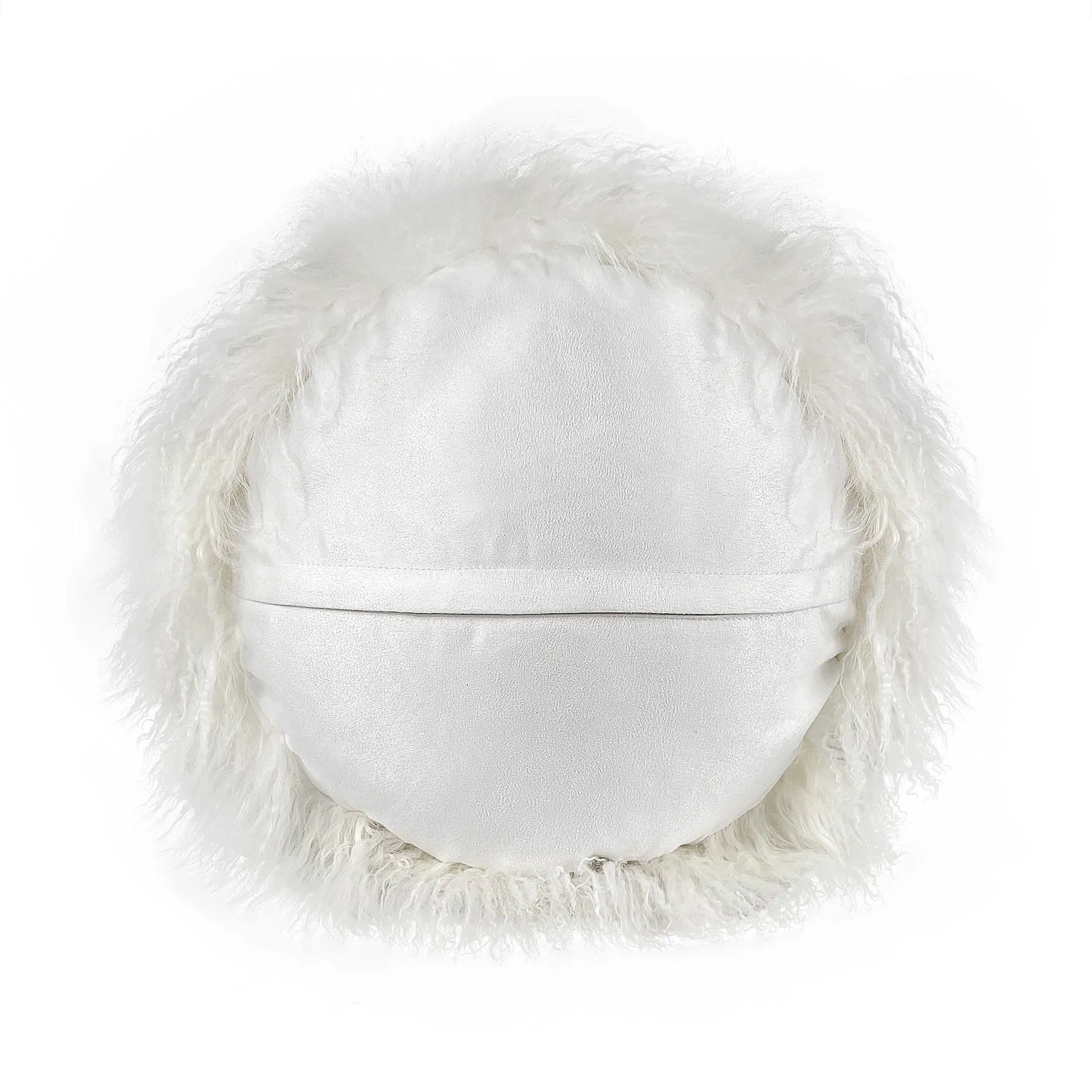 New Zealand Sheepskin Round Pillow by TOV Furniture. Made from sheepskin, polyester-fiber fill in a eclectic & global style.