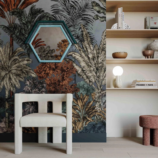 Lally Velvet Prism Wall Mirror by TOV Furniture. Made from beech, glass, velvet in a eclectic & global style.