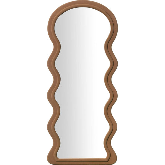 Rhodes Velvet Floor Mirror by TOV Furniture. Made from glass, mdf, velvet in a unique style.