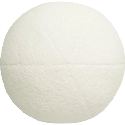 Boba Vegan Shearling Pillow by TOV Furniture in cream. Made from vegan shearling in a transitional style.
