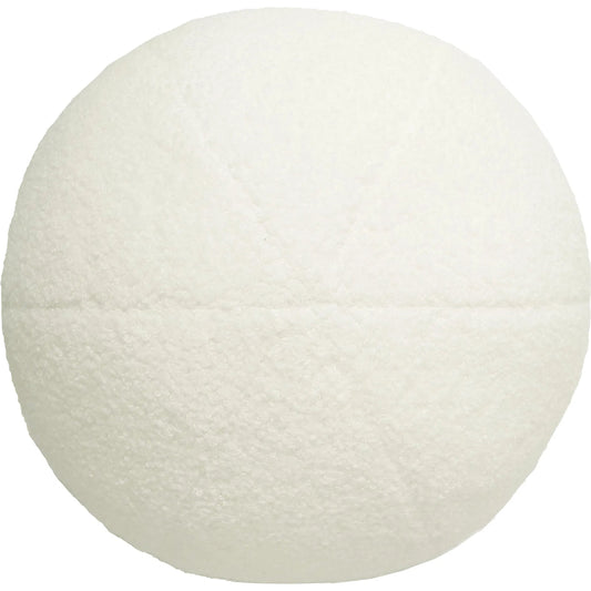 Boba Vegan Shearling Pillow by TOV Furniture in cream. Made from vegan shearling in a unique style.