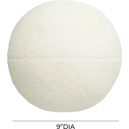 Boba Vegan Shearling Pillow by TOV Furniture in cream. Made from vegan shearling in a transitional style.