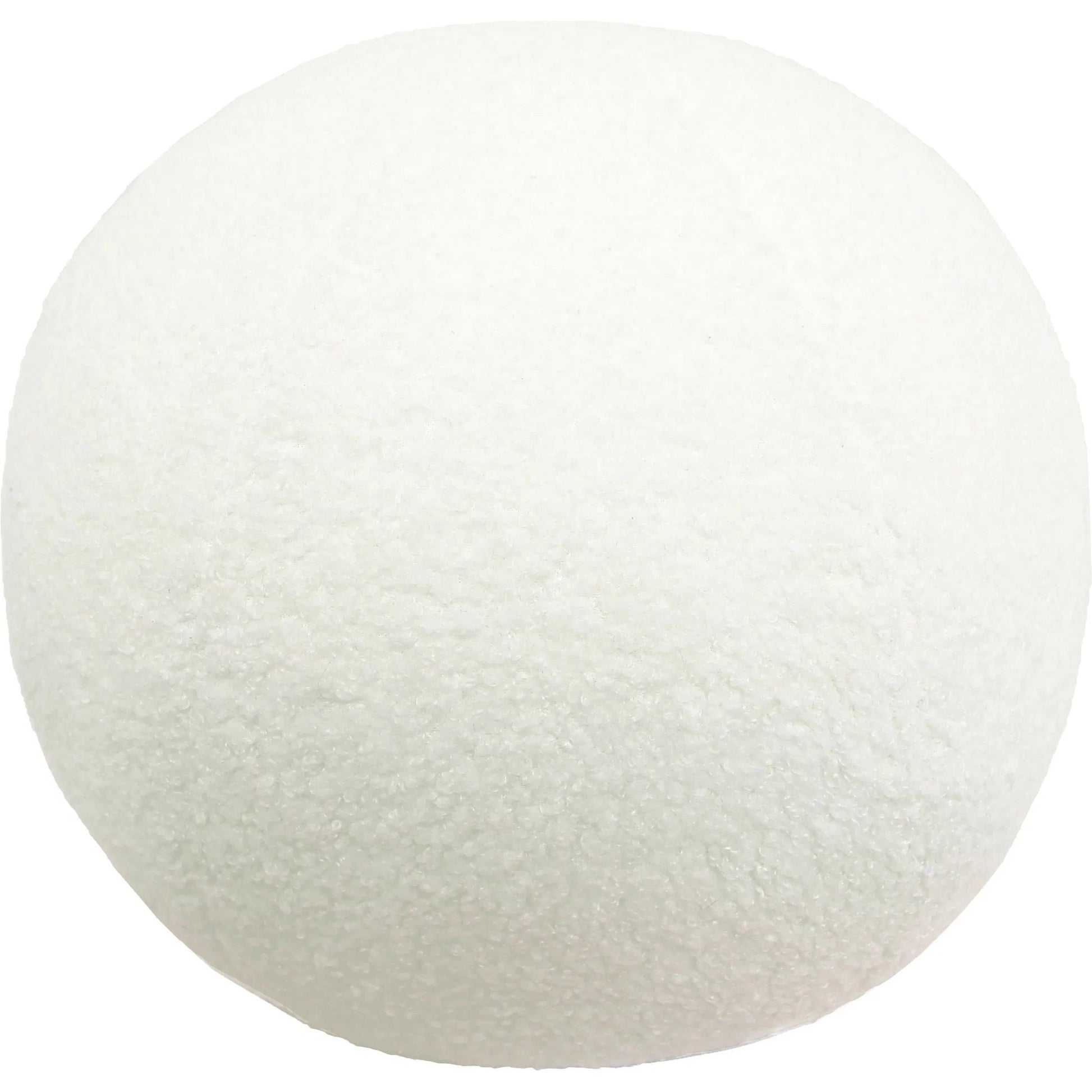 Boba Vegan Shearling Pillow by TOV Furniture in cream. Made from vegan shearling in a transitional style.