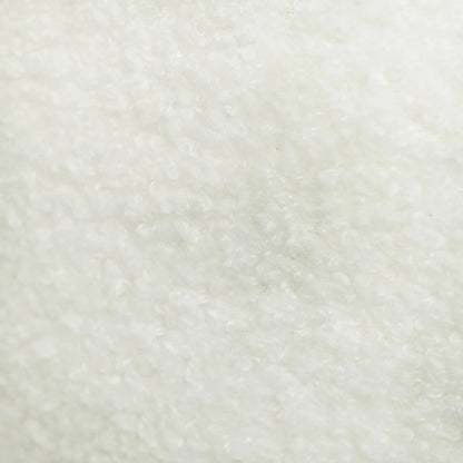 Boba Vegan Shearling Pillow by TOV Furniture in cream. Made from vegan shearling in a transitional style.