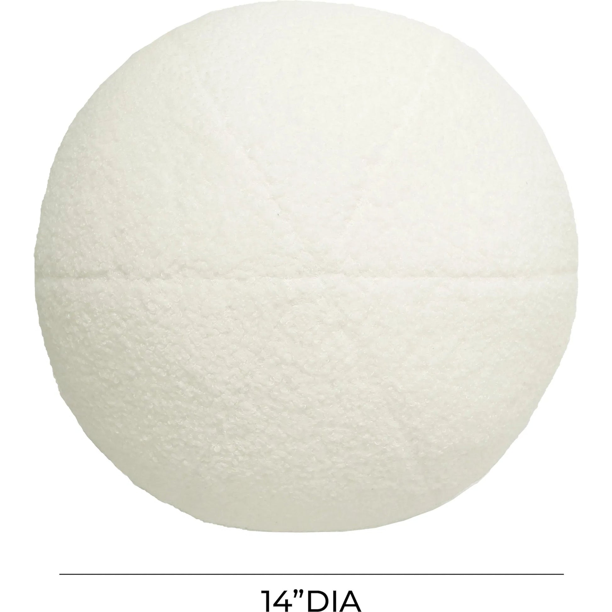 Boba Vegan Shearling Pillow by TOV Furniture in cream. Made from vegan shearling in a transitional style.