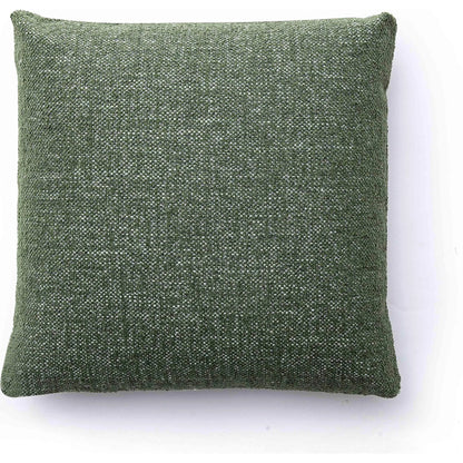 Malolo Basketweave Square Vegan-Down Pillow by TOV Furniture in green. Made from chenille in a transitional style.