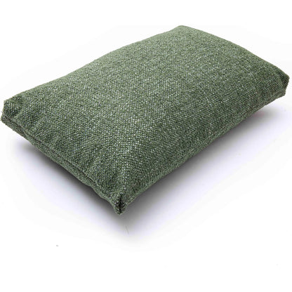 Malolo Basketweave Rectangular Vegan-Down Pillow by TOV Furniture in green. Made from chenille in a transitional style.