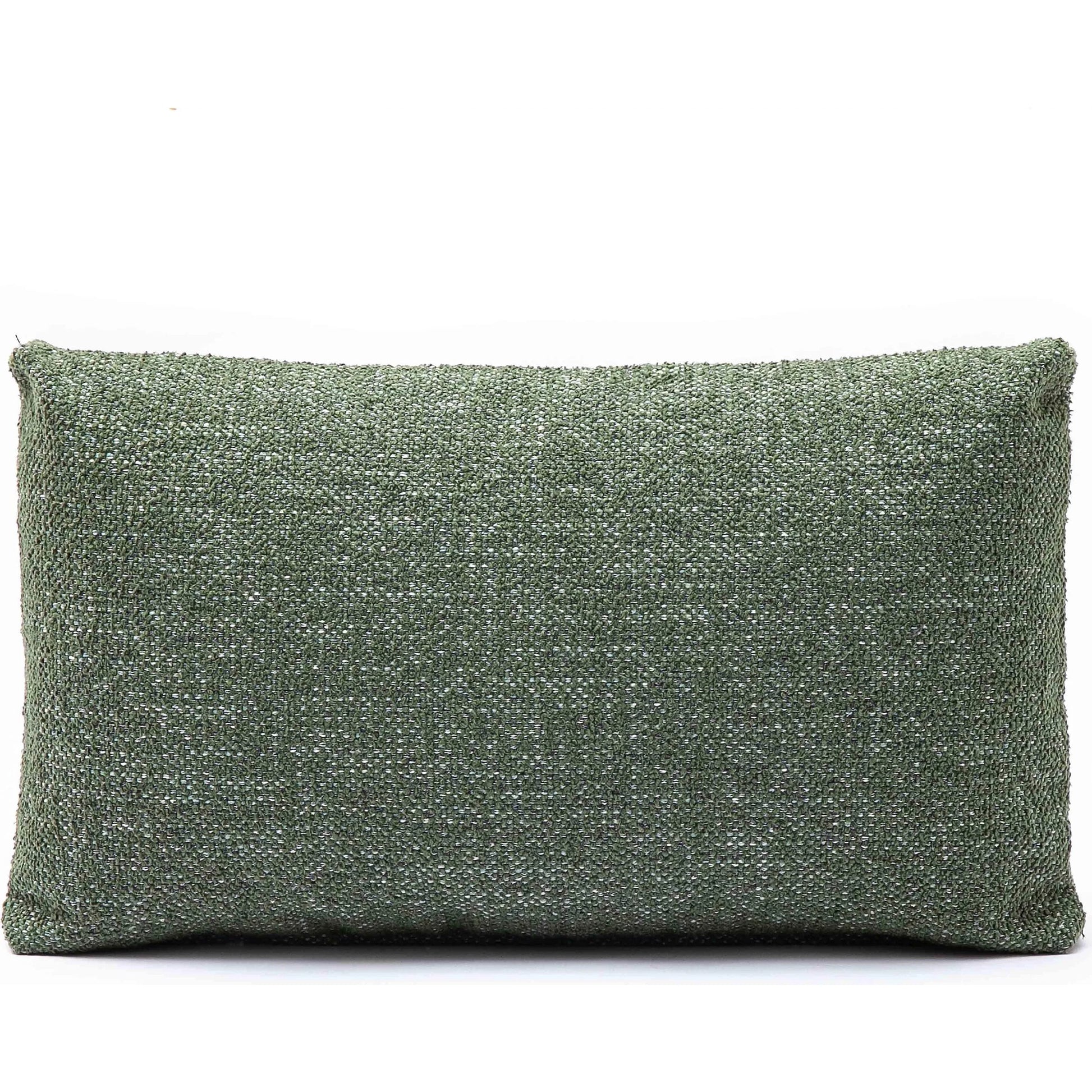 Malolo Basketweave Rectangular Vegan-Down Pillow by TOV Furniture in green. Made from chenille in a transitional style.