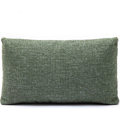Malolo Basketweave Rectangular Vegan-Down Pillow by TOV Furniture in green. Made from chenille in a transitional style.