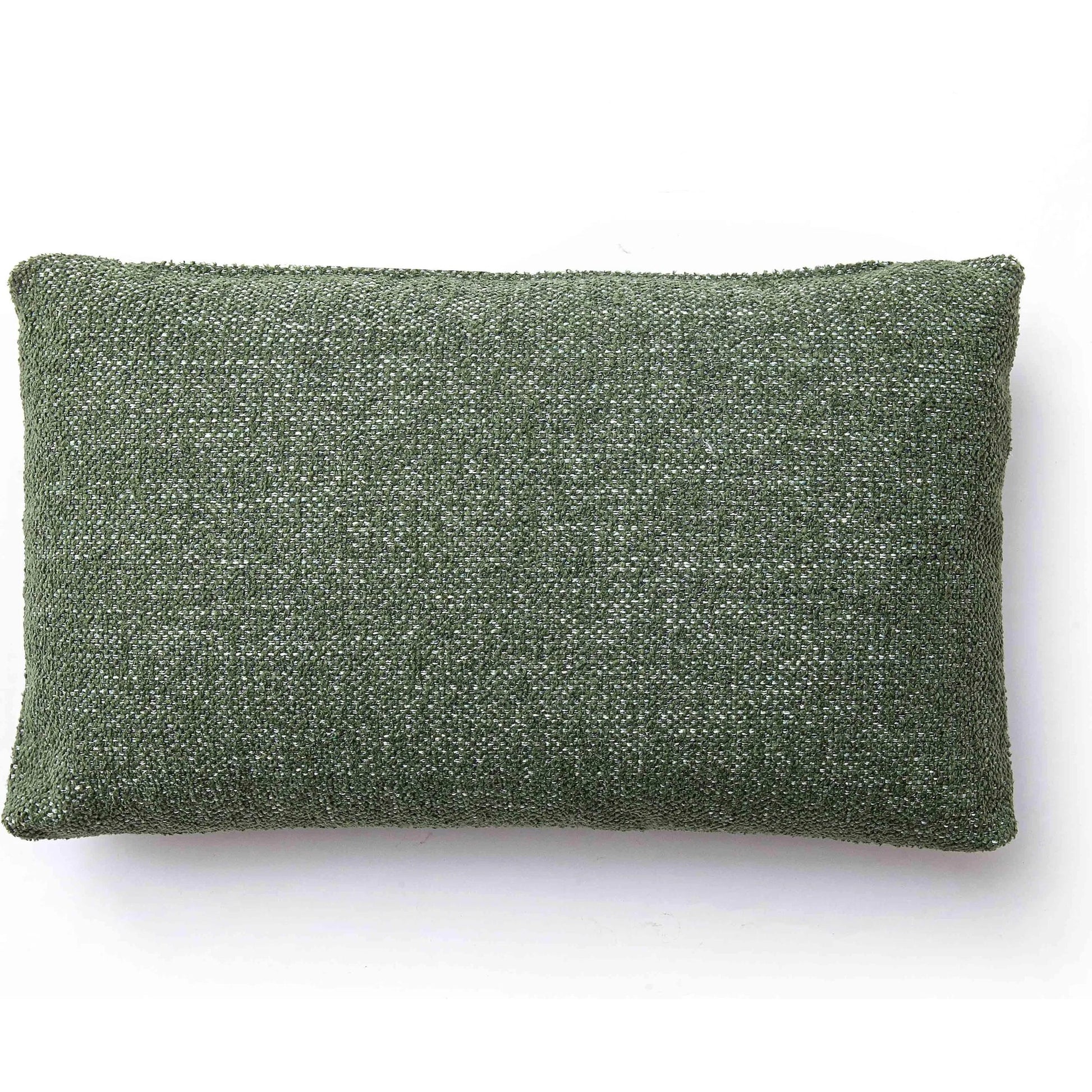 Malolo Basketweave Rectangular Vegan-Down Pillow by TOV Furniture in green. Made from chenille in a transitional style.