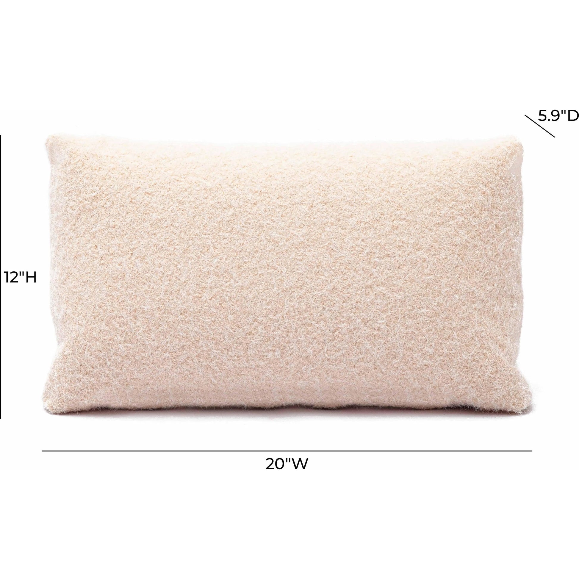 Malolo Long Mohair Rectangular Vegan-Down by TOV Furniture. Made from faux mohair in a transitional style.