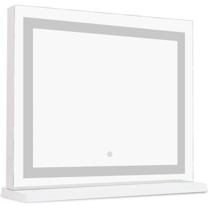 Lola LED Panel Vanity Mirror by TOV Furniture in mirror. Made from aluminum, glass, mdf in a transitional style.