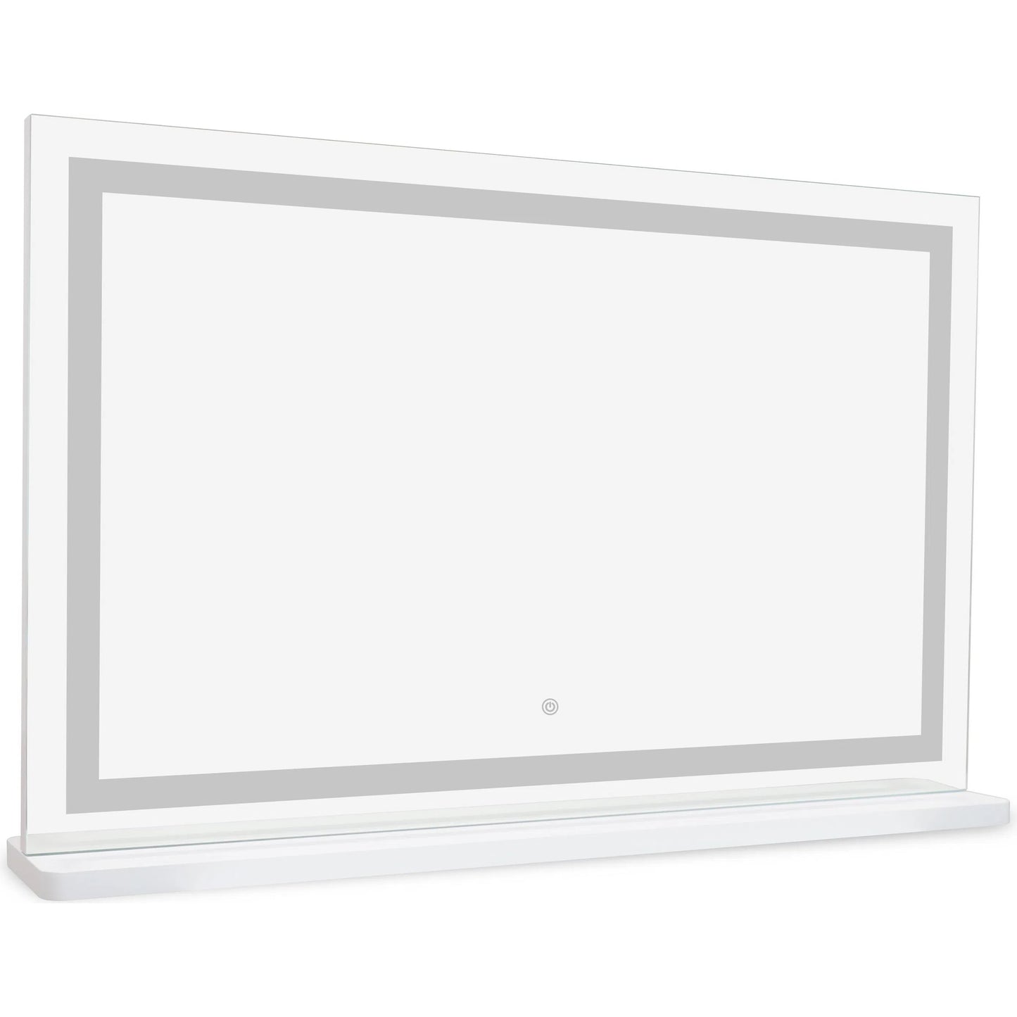 001 SI-2439938 | Primary Silo | Lola LED Panel Vanity Mirror by TOV Furniture in mirror. Made from aluminum, glass, mdf in a transitional style.