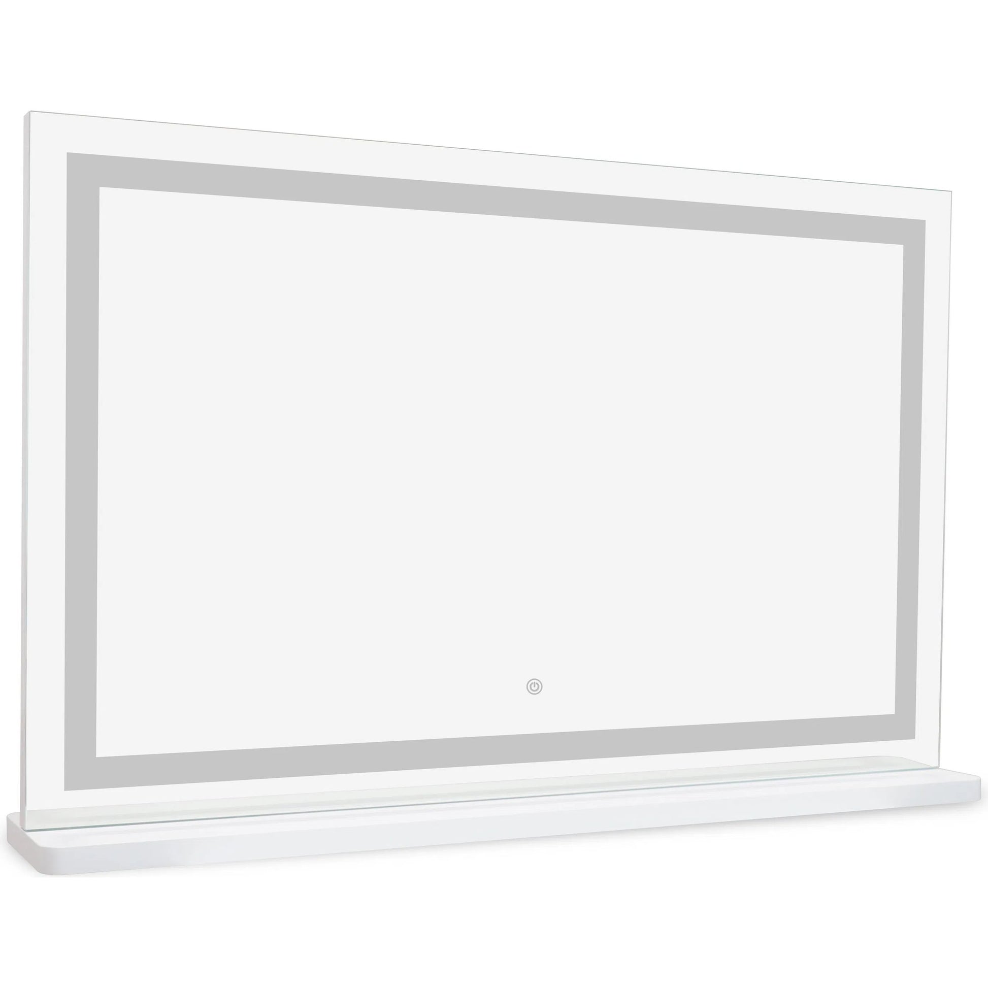 Lola LED Panel Vanity Mirror by TOV Furniture in mirror. Made from aluminum, glass, mdf in a transitional style.