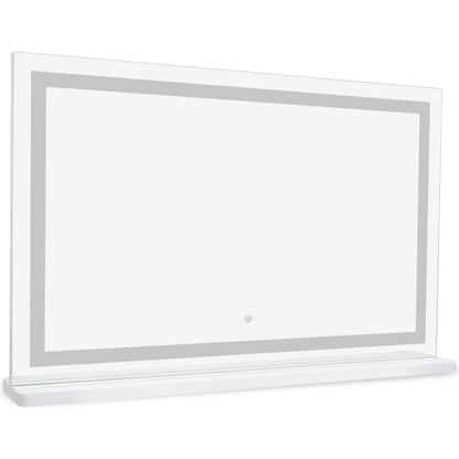 Lola LED Panel Vanity Mirror by TOV Furniture in mirror. Made from aluminum, glass, mdf in a transitional style.