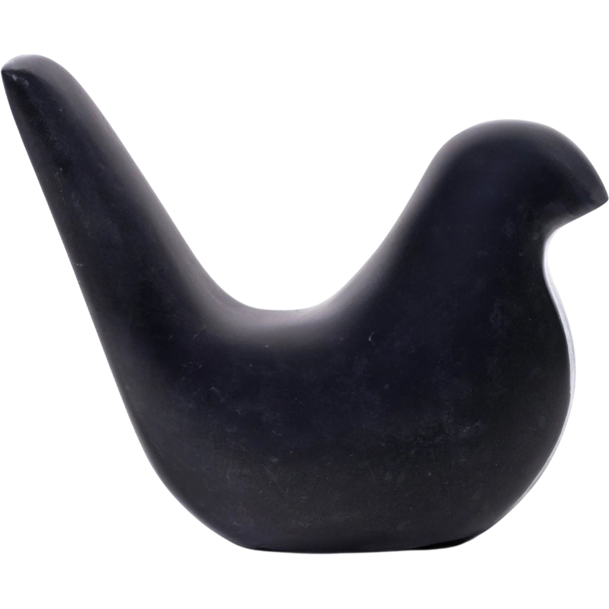 Bird Statue by TOV Furniture in black. Made from marble in a unique style.