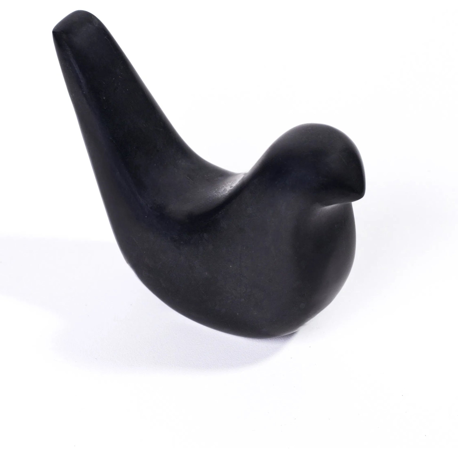 Bird Statue by TOV Furniture in black. Made from marble in a unique style.