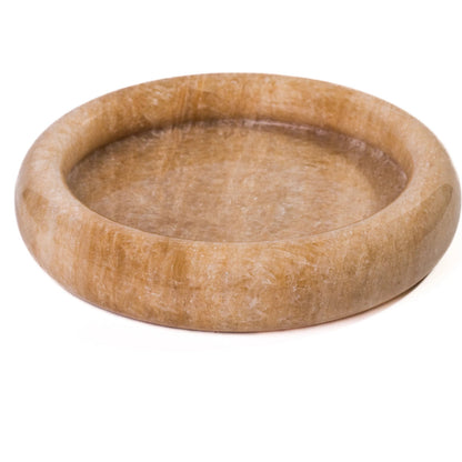 Round Edged Catch-All by TOV Furniture. Made from marble in a unique style.