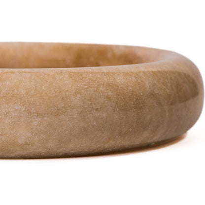 Round Edged Catch-All by TOV Furniture. Made from marble in a unique style.