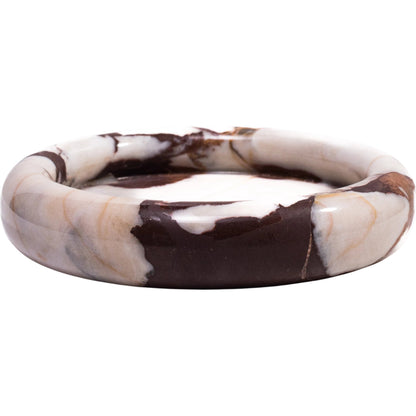 Round Edged Catch-All by TOV Furniture. Made from marble in a unique style.