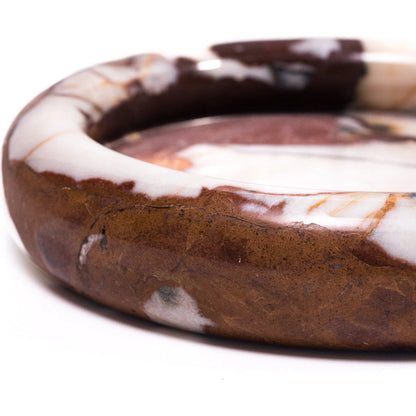 Round Edged Catch-All by TOV Furniture. Made from marble in a unique style.