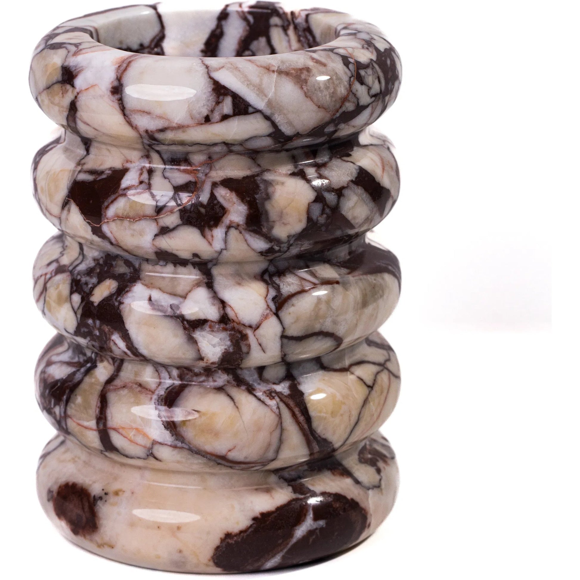 Layered Decorative Vase by TOV Furniture. Made from marble in a unique style.