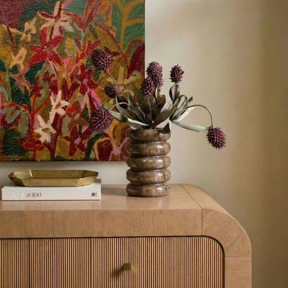 Layered Decorative Vase by TOV Furniture. Made from marble in a unique style.