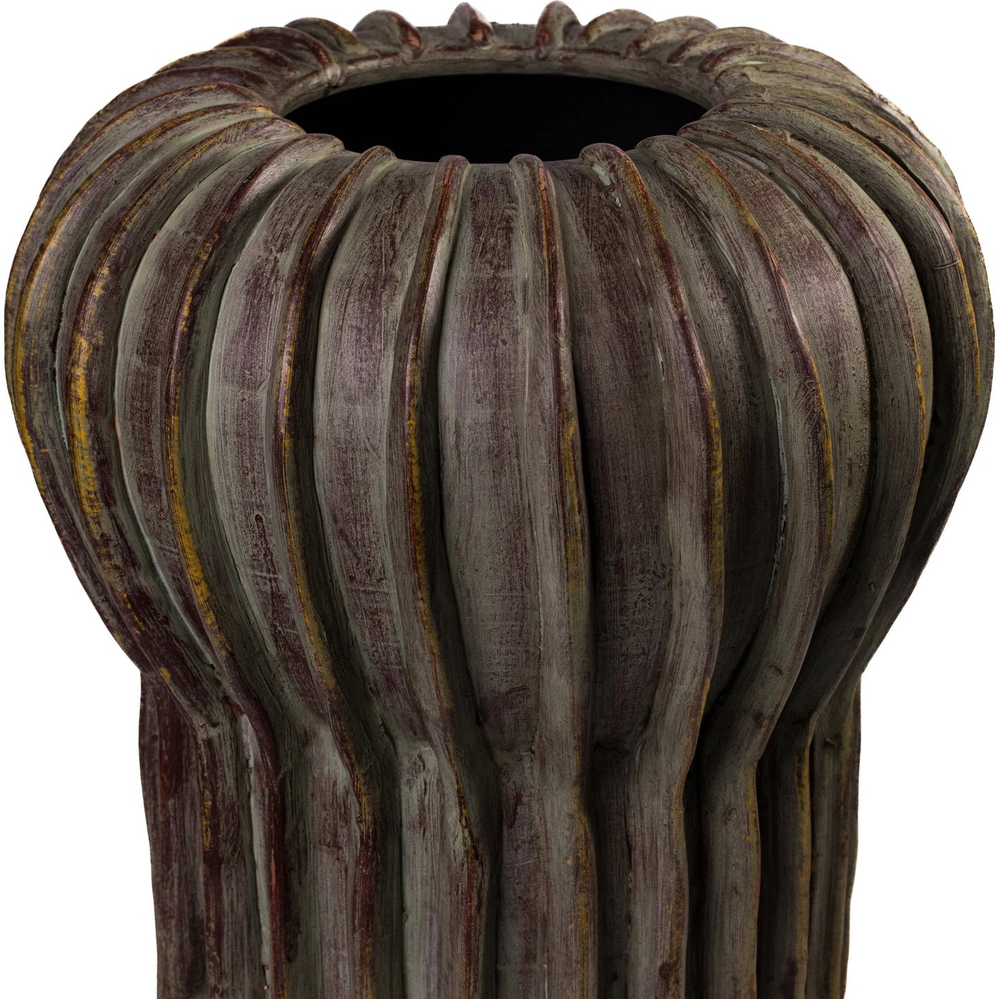 004 SI-2527466 | Closeup | Visha Vase by TOV Furniture in grey. Made from terracotta in a unique style.