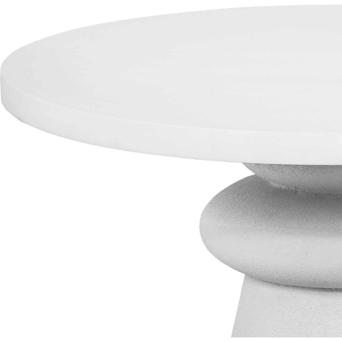 003 SI-2107447 | Closeup | Lupita Dinette Table by TOV Furniture in white. Made from iron, mdf, resin in a modern style.
