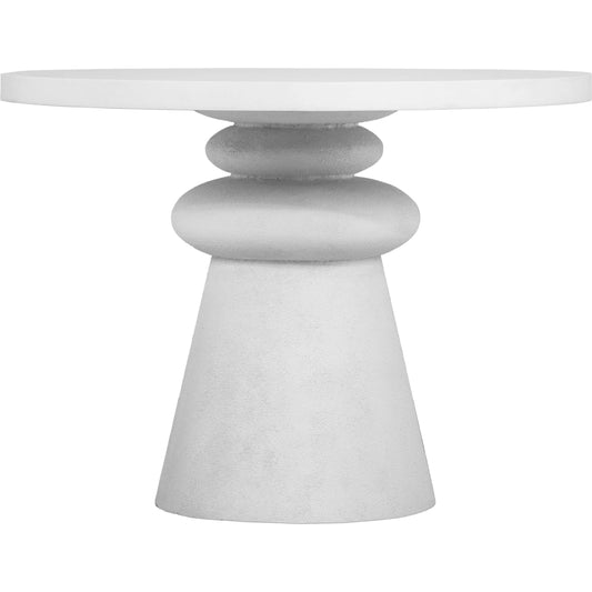 Lupita Dinette Table by TOV Furniture in white. Made from iron, mdf, resin in a modern style.