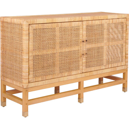 Amara Woven Rattan Buffet by TOV Furniture. Made from rattan veneer, wood in a cottage & farmhouse style.