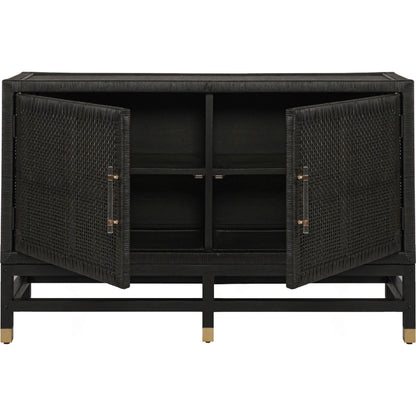 Amara Woven Rattan Buffet by TOV Furniture. Made from rattan veneer, wood in a cottage & farmhouse style.