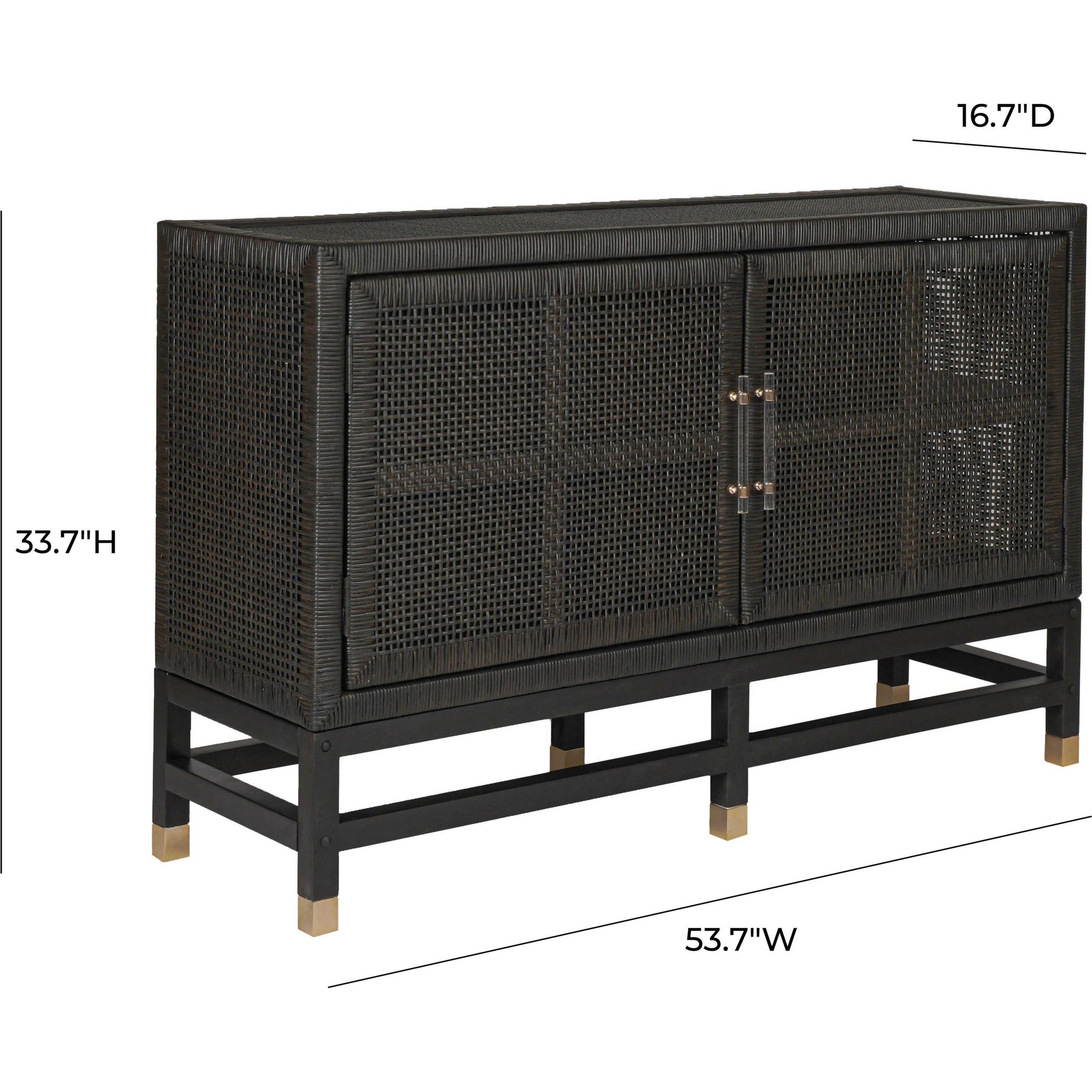 Amara Woven Rattan Buffet by TOV Furniture. Made from rattan veneer, wood in a cottage & farmhouse style.