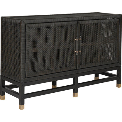 Amara Woven Rattan Buffet by TOV Furniture. Made from rattan veneer, wood in a cottage & farmhouse style.