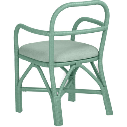 Ginny Rattan Dining Chair by TOV Furniture. Made from fabric, rattan in a cottage & farmhouse style.