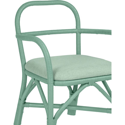 Ginny Rattan Dining Chair by TOV Furniture. Made from fabric, rattan in a cottage & farmhouse style.