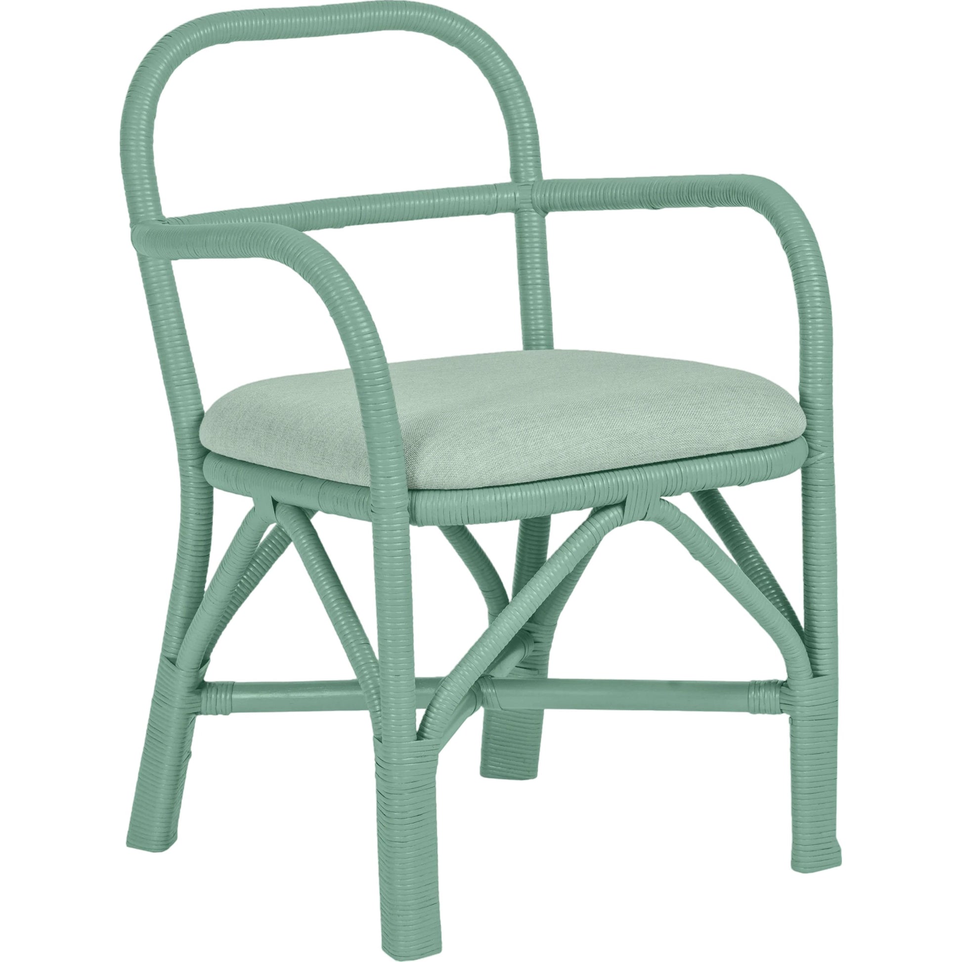 Ginny Rattan Dining Chair by TOV Furniture. Made from fabric, rattan in a cottage & farmhouse style.