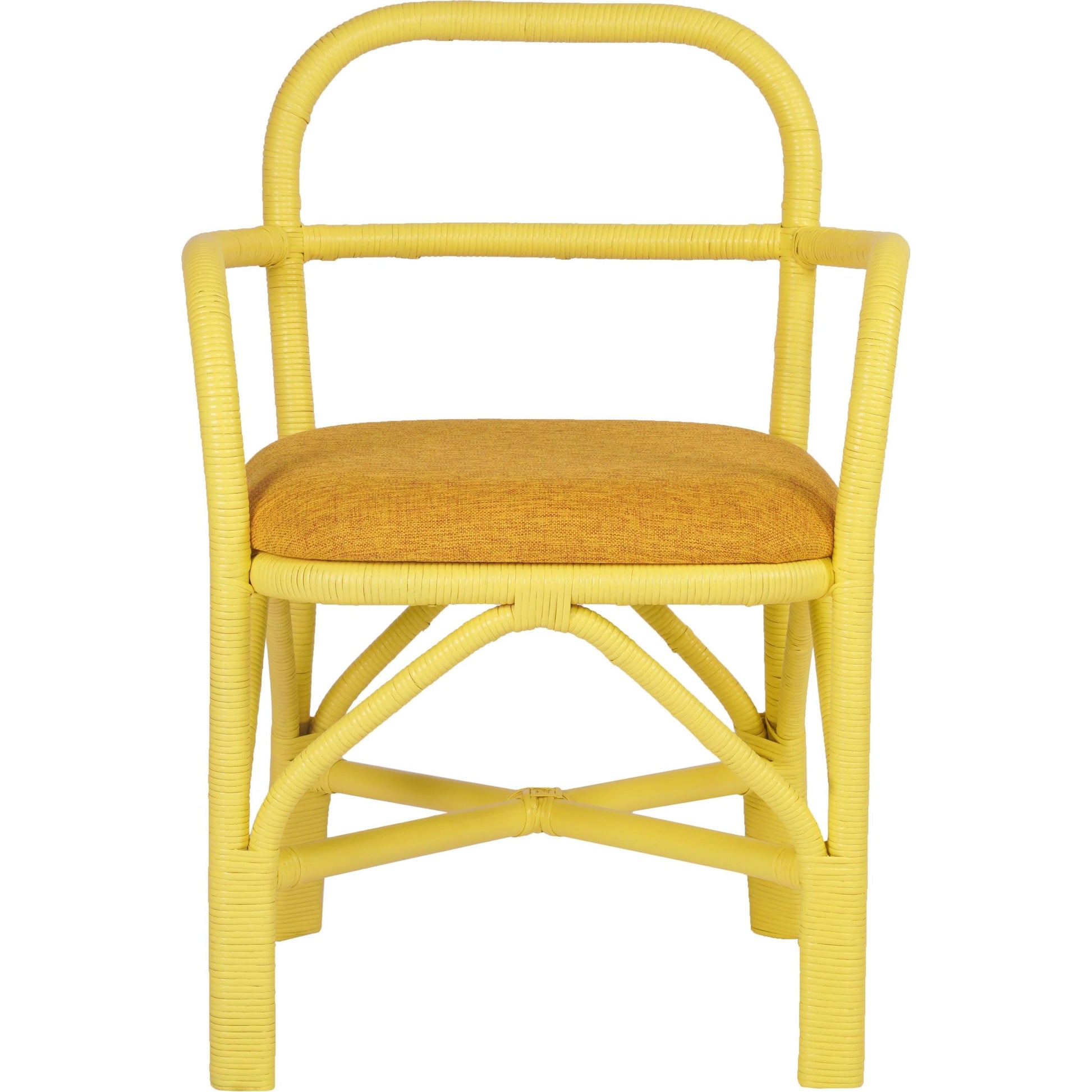 Ginny Rattan Dining Chair by TOV Furniture. Made from fabric, rattan in a cottage & farmhouse style.