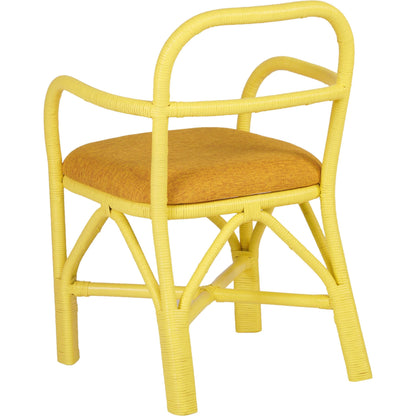 Ginny Rattan Dining Chair by TOV Furniture. Made from fabric, rattan in a cottage & farmhouse style.