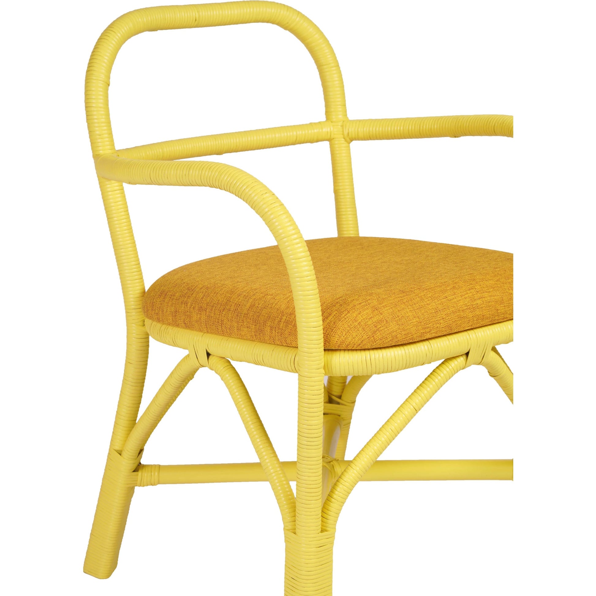 Ginny Rattan Dining Chair by TOV Furniture. Made from fabric, rattan in a cottage & farmhouse style.