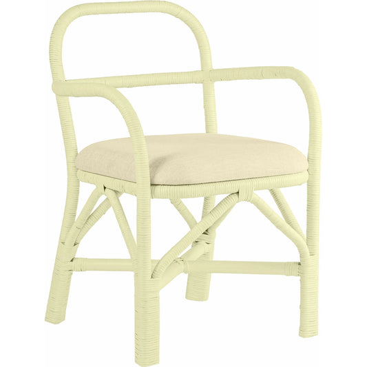 Ginny Rattan Dining Chair by TOV Furniture. Made from fabric, rattan in a cottage & farmhouse style.