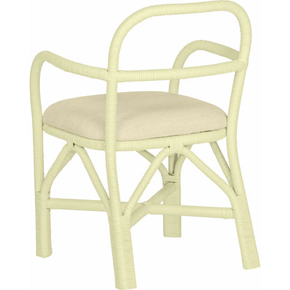 Ginny Rattan Dining Chair by TOV Furniture. Made from fabric, rattan in a cottage & farmhouse style.