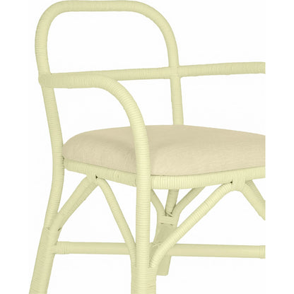 Ginny Rattan Dining Chair by TOV Furniture. Made from fabric, rattan in a cottage & farmhouse style.