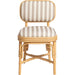 Dorine Striped Performance Linen Dining Chair by TOV Furniture. Made from fabric, rattan in a unique style.