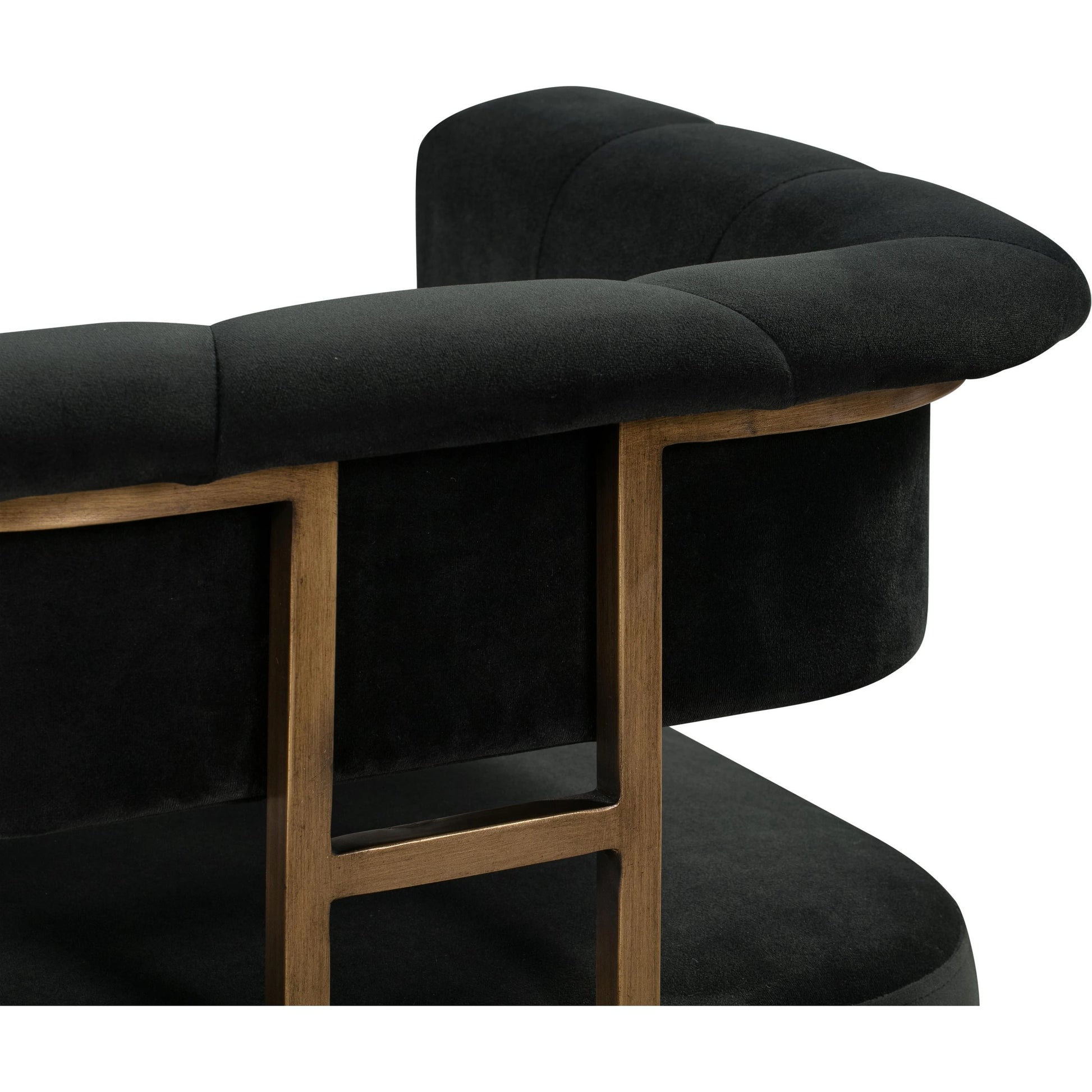 Astrid Counter Stool by TOV Furniture in blush. Made from velvet in a modern style.