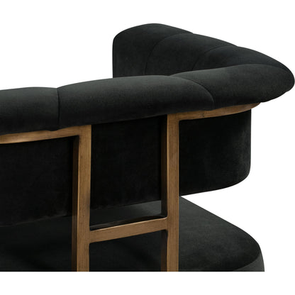 Astrid Counter Stool by TOV Furniture in blush. Made from velvet in a modern style.