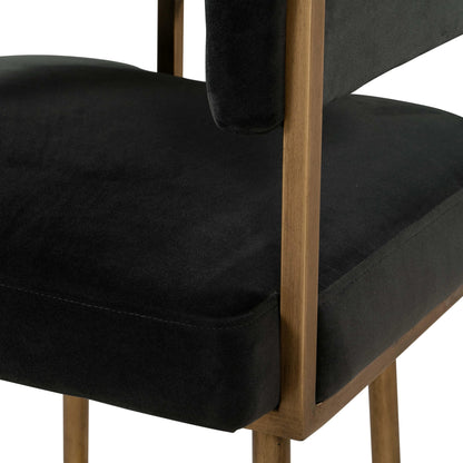 Astrid Counter Stool by TOV Furniture in blush. Made from velvet in a modern style.