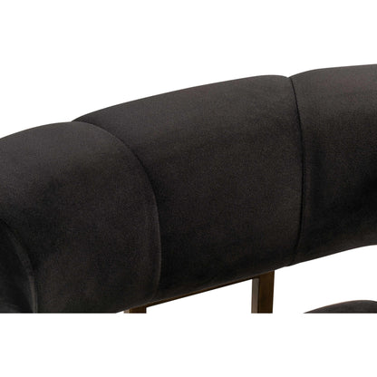 Astrid Counter Stool by TOV Furniture in blush. Made from velvet in a modern style.