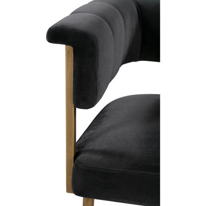 Astrid Counter Stool by TOV Furniture in blush. Made from velvet in a modern style.