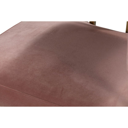 Astrid Counter Stool by TOV Furniture in blush. Made from velvet in a modern style.